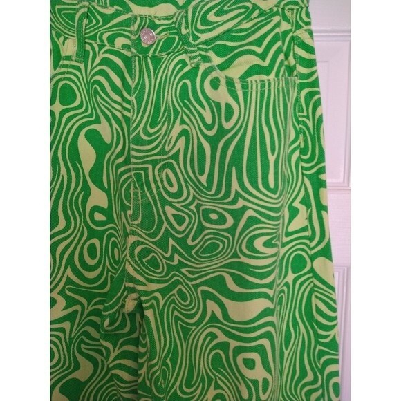 Shein Retro pants Small Green Hippie Retro Y2K Vintage Look - Picture 6 of 7